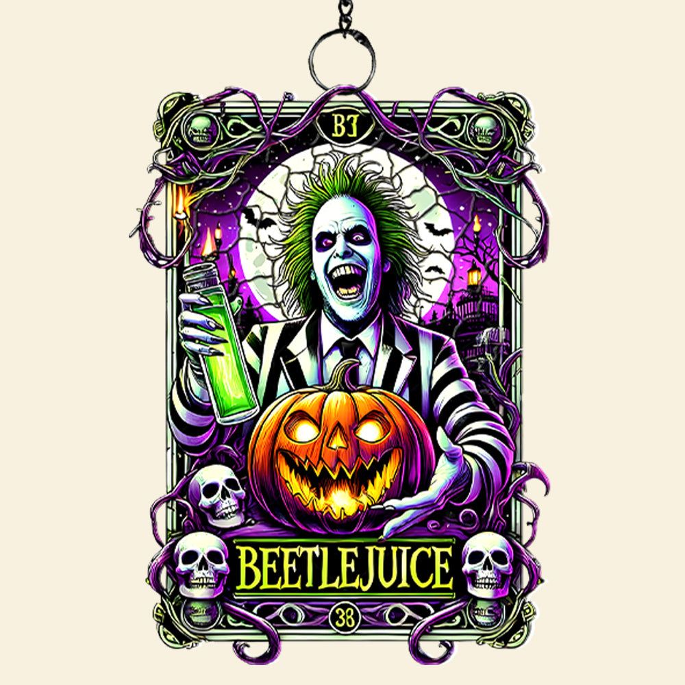 Beetlejuice Halloween Suncatcher Ornament - Unique Gift for Horror Fans