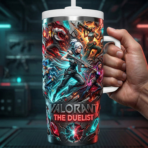 Keep Your Game On! - Futuristic Tumbler Handle, Personalized Gift for Gamers Tumbler Cup PopCulturePrints