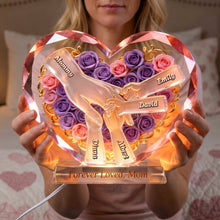 Load image into Gallery viewer, Forever Loved: Personalized Hand Of Love Acrylic Light Box - Unique Gift for Mom, Grandma &amp; Loved Ones Light Box PopCulturePrints
