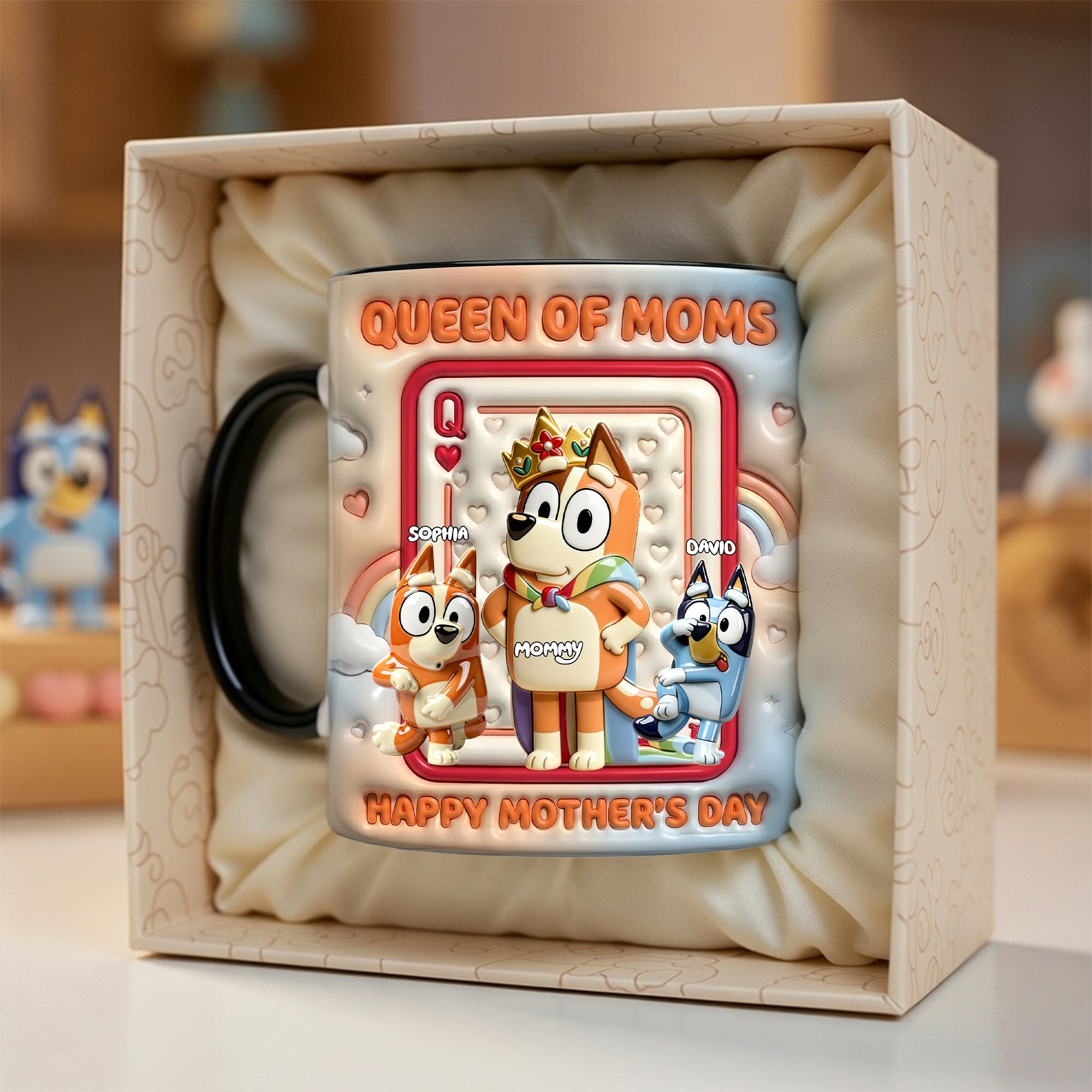 “Queen Of Moms” – Personalized Magic Coffee Mug for Moms, Grandmas, and More Coffee Mug PopCulturePrints