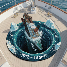Load image into Gallery viewer, "Set Sail on an Adventure!" - Personalized Stormy Sea Ship Adventure Doormat Doormat PopCulturePrints
