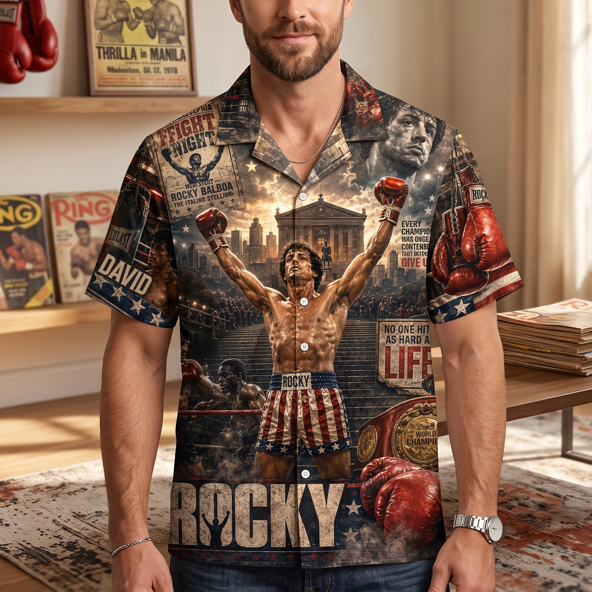 World Boxing Champions Hawaiian Shirt - Personalized Gifts 03natn170726 Hawaiian Shirts PopCulturePrints