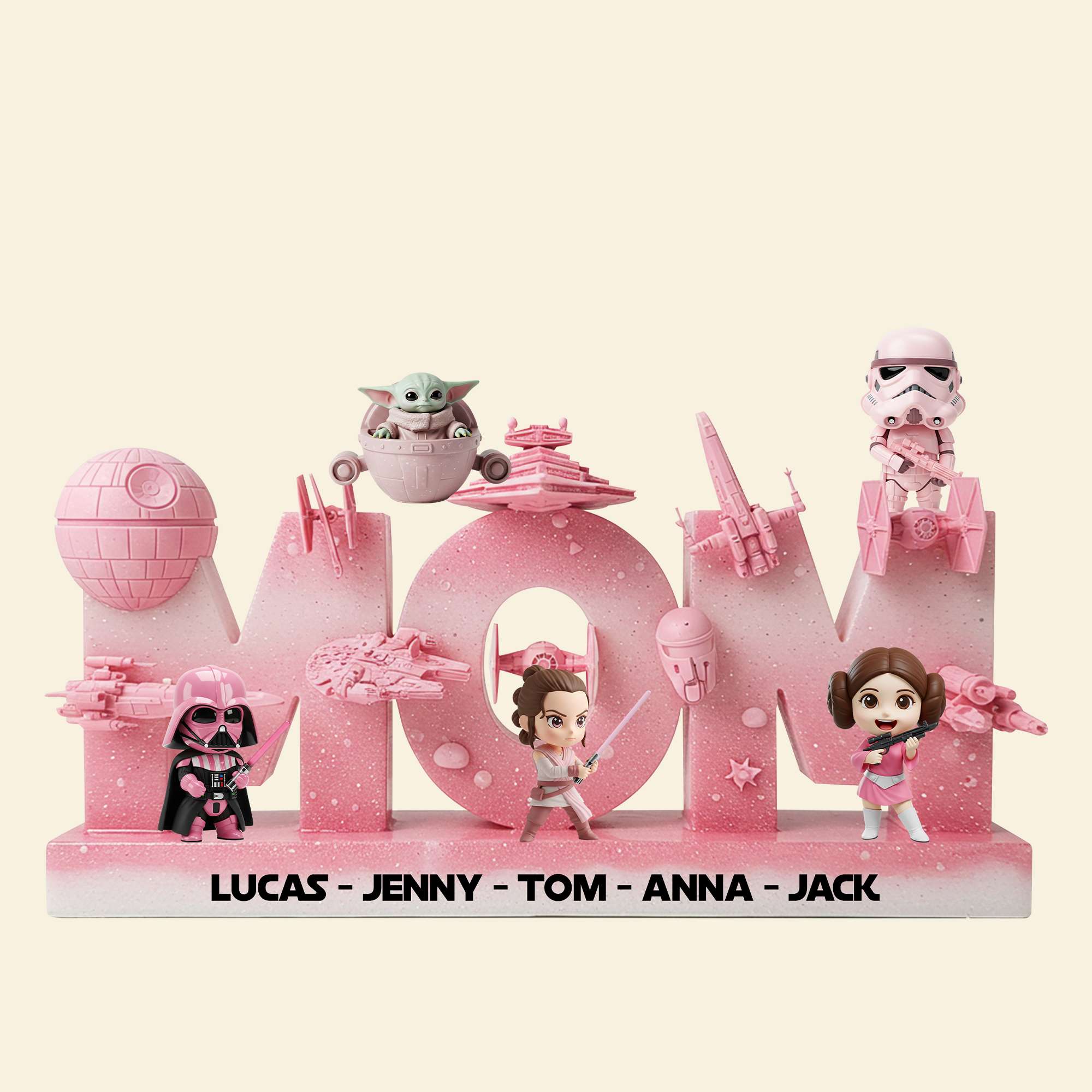 “Moms are the galaxy's greatest heroes” - Mom In The Galaxy Acrylic Plaque - Personalized Gift for Mom, Grandma, and More Shaped Plaques PopCulturePrints