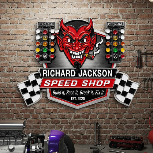 Build It, Race It, Break It, Fix It - Personalized Drag Racing Metal Sign for Racing Lovers Metal Signs PopCulturePrints