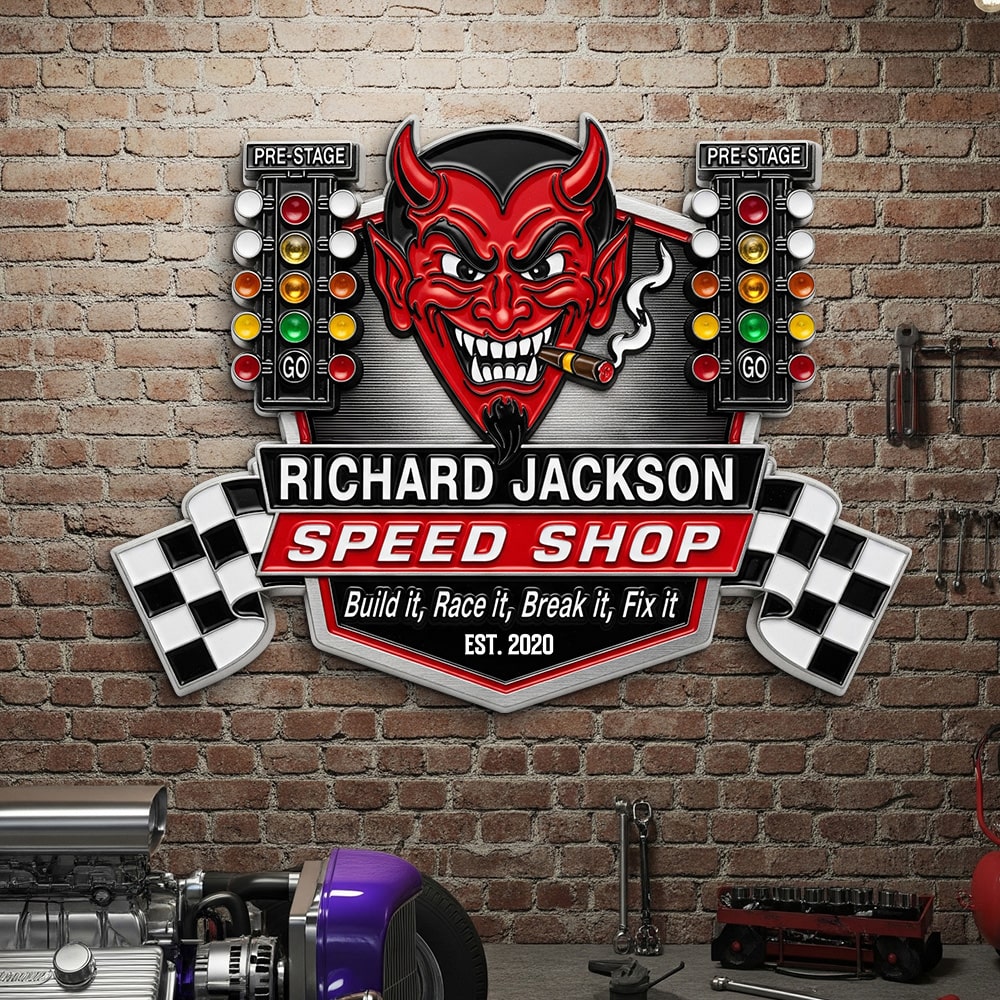 Build It, Race It, Break It, Fix It - Personalized Drag Racing Metal Sign for Racing Lovers Metal Signs PopCulturePrints