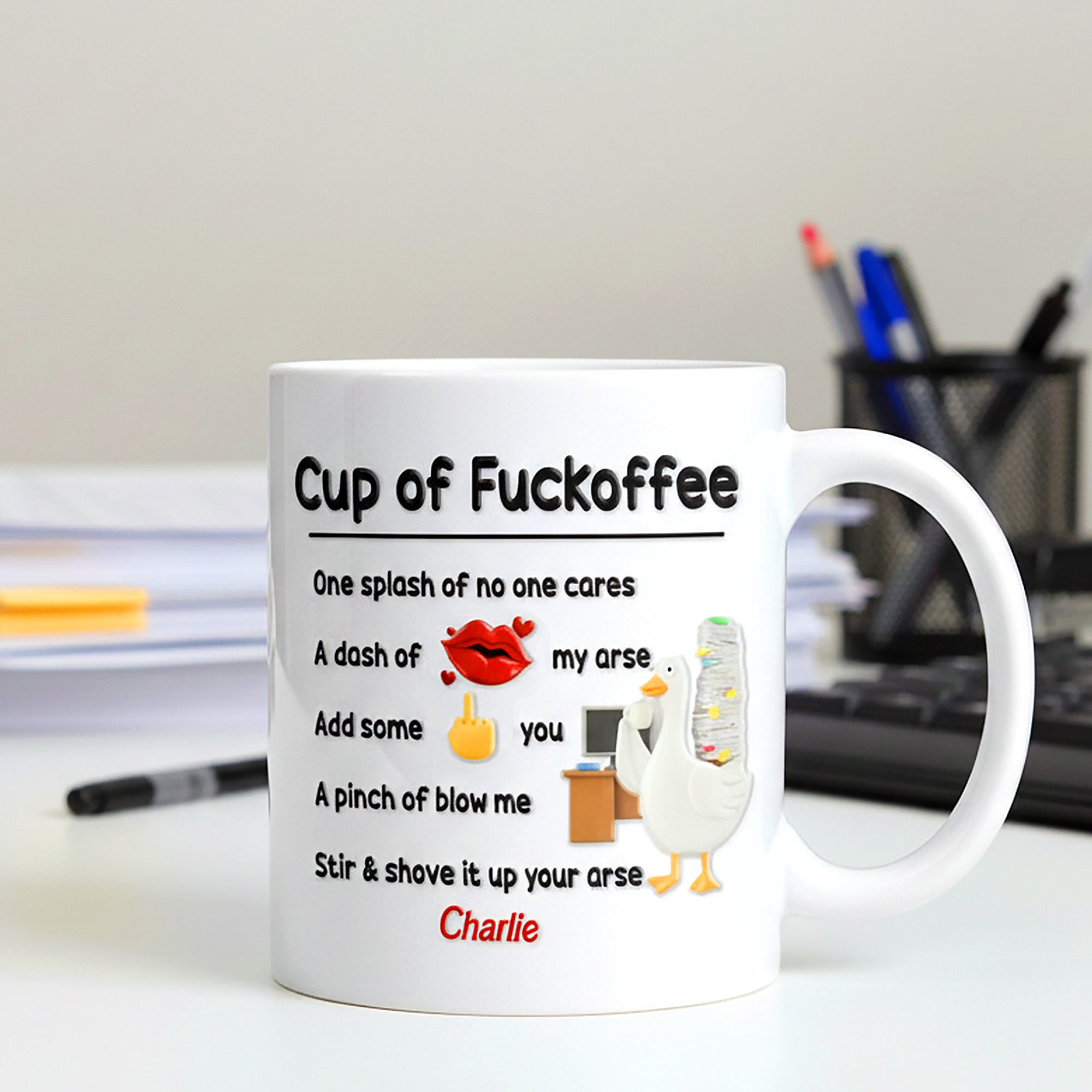 Cup of Fuckoffee - Personalized Funny Coffee Mug for Coworkers Coffee Mug PopCulturePrints