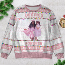 Load image into Gallery viewer, Custom Bestie Photo Christmas Sweater Ugly Christmas Sweater PopCulturePrints
