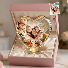 Load image into Gallery viewer, A Mother Is Like A Flower - Beautiful &amp; Unique Custom Photo Acrylic Plaque Gift for Mom &amp; Grandma Shaped Plaques PopCulturePrints
