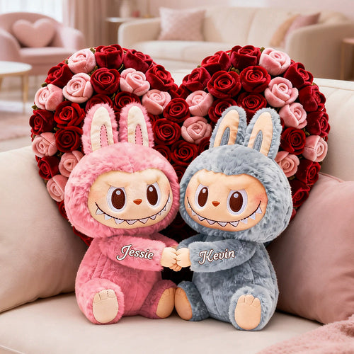 Love in Every Stitch: Cute Couple Custom Shaped Pillow - Personalized Gifts for Couples Pillow PopCulturePrints