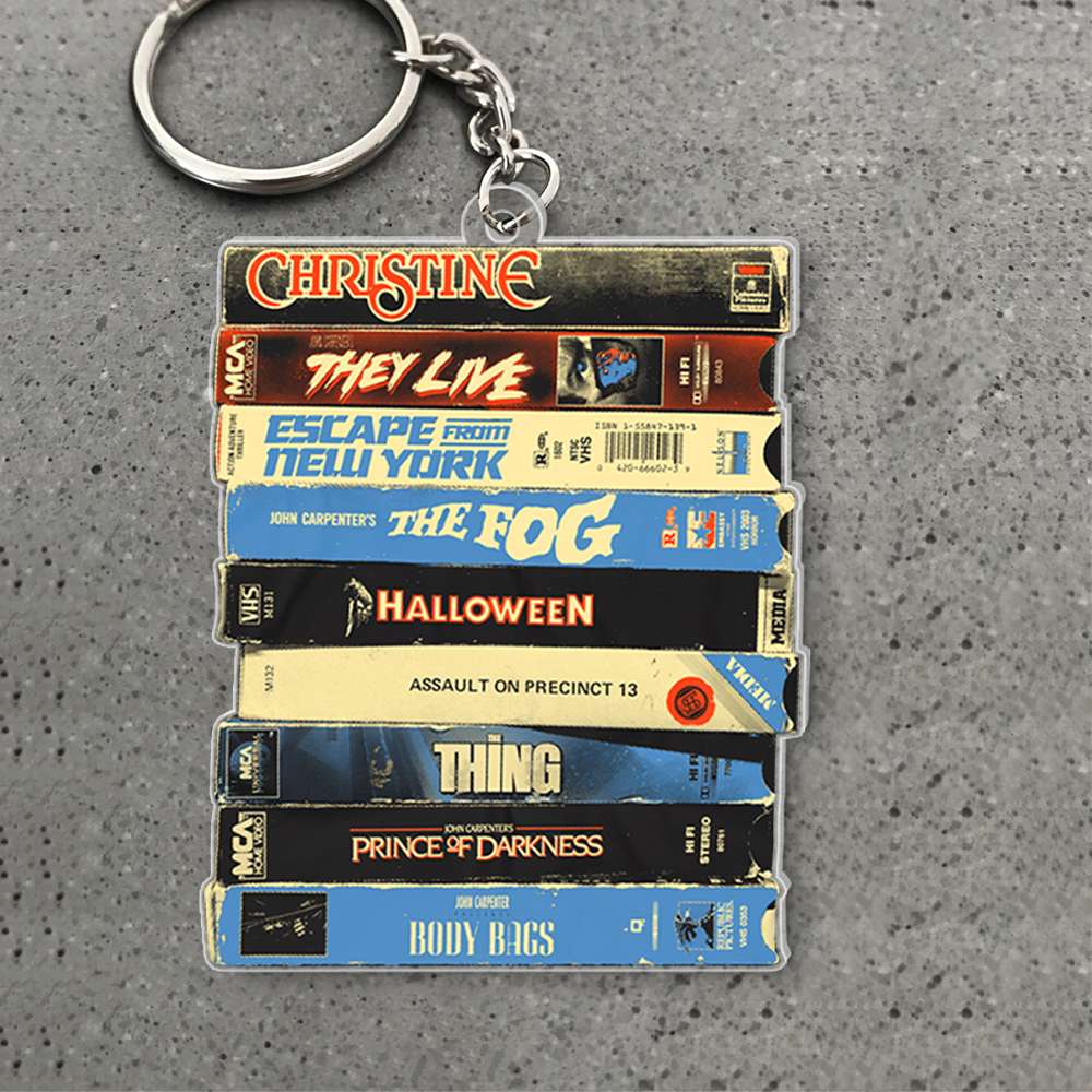 Vintage Horror Film Collection Keychain - Perfect Gift for Movie Buffs