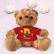 Load image into Gallery viewer, “Be Your Own Hero!” - Personalized Teddy Bear with Custom T-Shirt - Perfect Gift for Kids, Birthdays, Special Occasions Bear PopCulturePrints
