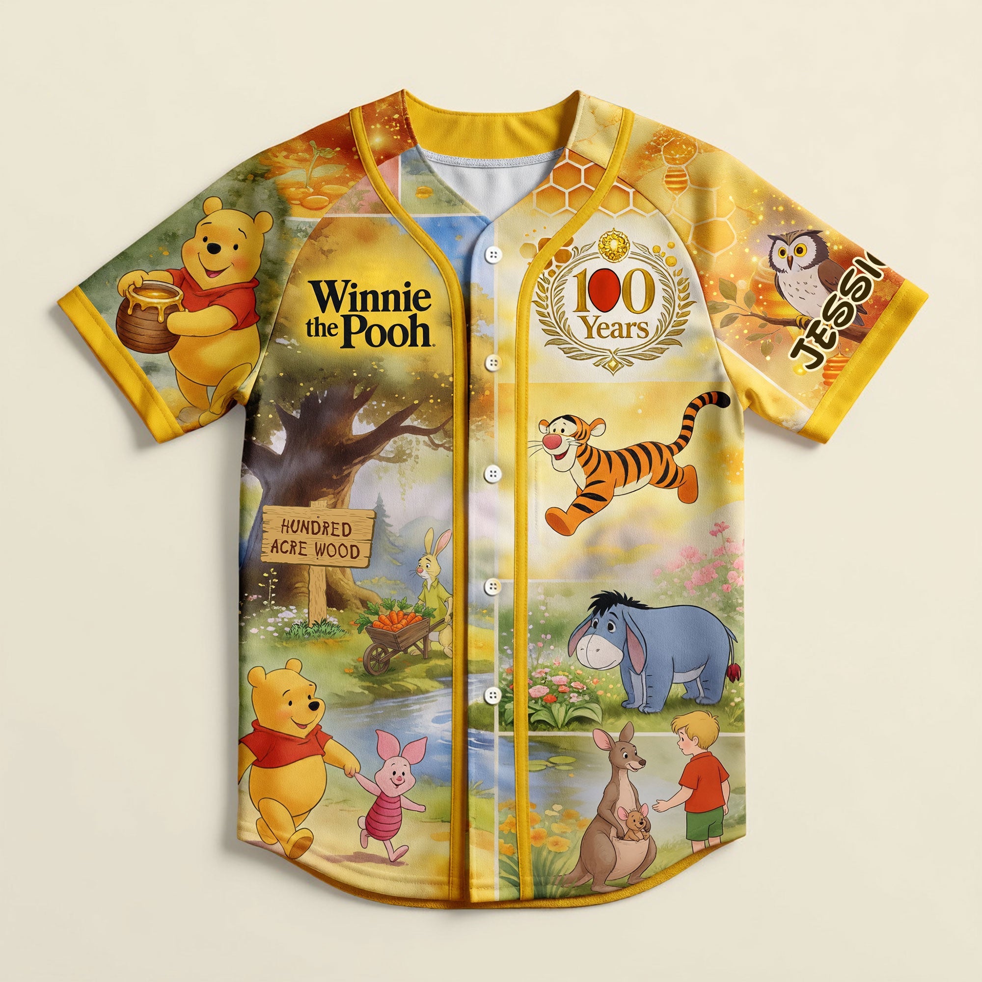 Explore Friendship in the Hundred Acre Wood - Cute Jersey for Personalization
