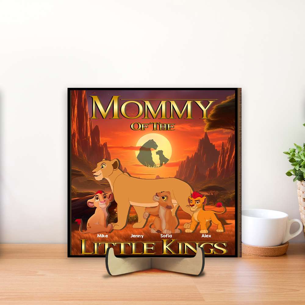 "Mommy of the Little Kings" - Personalized Wood Sign - Perfect Gift for Mom and Grandma on Mother's Day Wood Sign PopCulturePrints