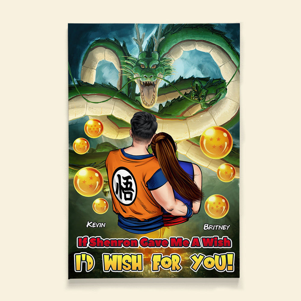 Anime-Inspired Personalized Couple Canvas Print | Valentine's Day Gifts Poster & Canvas PopCulturePrints