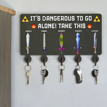 Load image into Gallery viewer, Personalized Family Key Hanger - Adventure Theme Wood Sign PopCulturePrints
