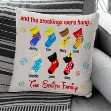 Load image into Gallery viewer, Personalized Christmas Stockings Family Pillow - CC-02NATN231023
