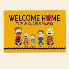 Load image into Gallery viewer, Personalized Family Cartoon Welcome Doormat
