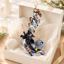 Load image into Gallery viewer, "Slide into Fun: Celebrate with the Elliptical Snow Slide Acrylic Ornament - Personalized Gift for All Occasions!"
