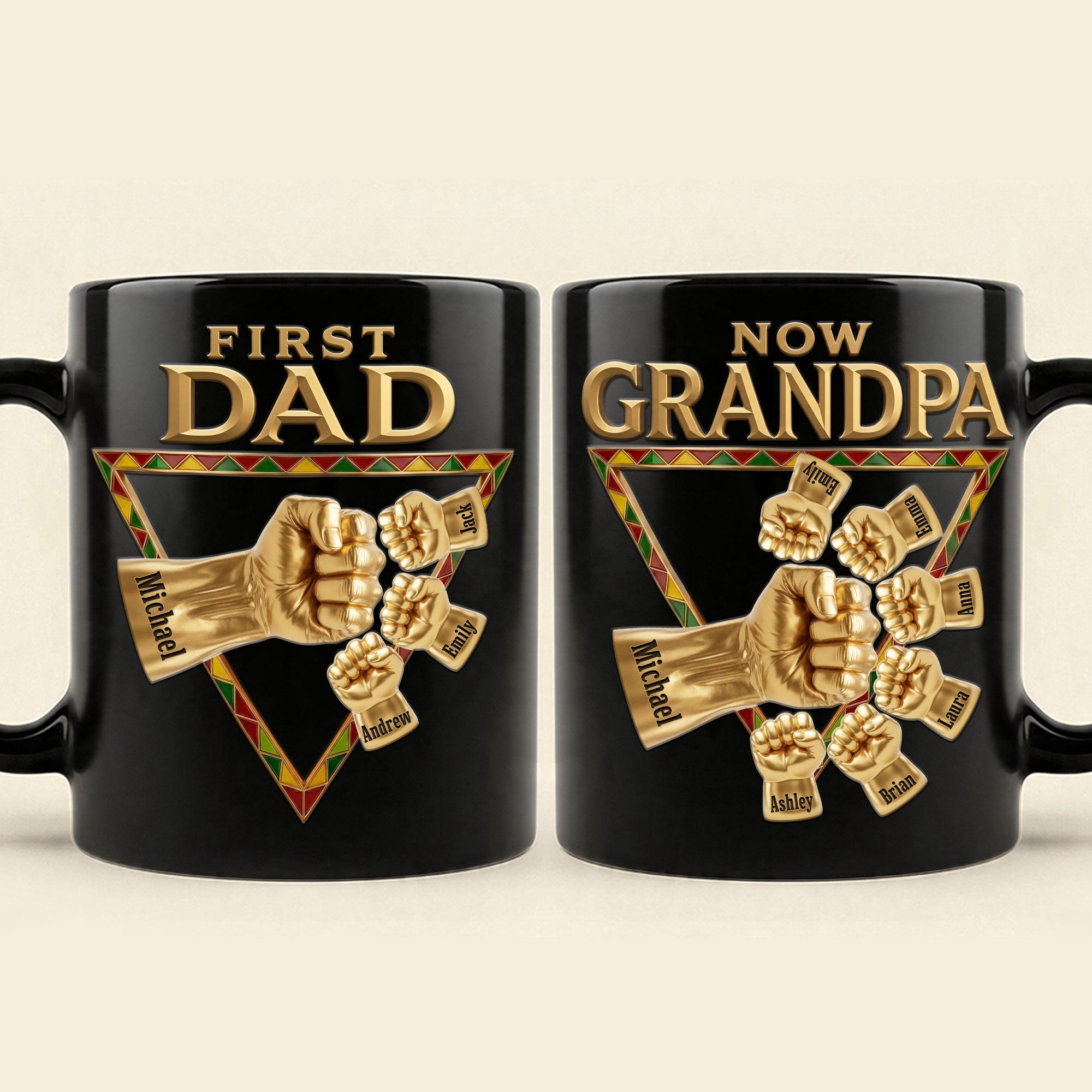 "First Dad, Now Grandpa" - Personalized Magic Mug for Father's Day and Grandparent Gifts Coffee Mug PopCulturePrints