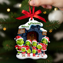 Load image into Gallery viewer, Merry Grinchmas Family Christmas Ornament - Personalized Gift for Families Ornament PopCulturePrints
