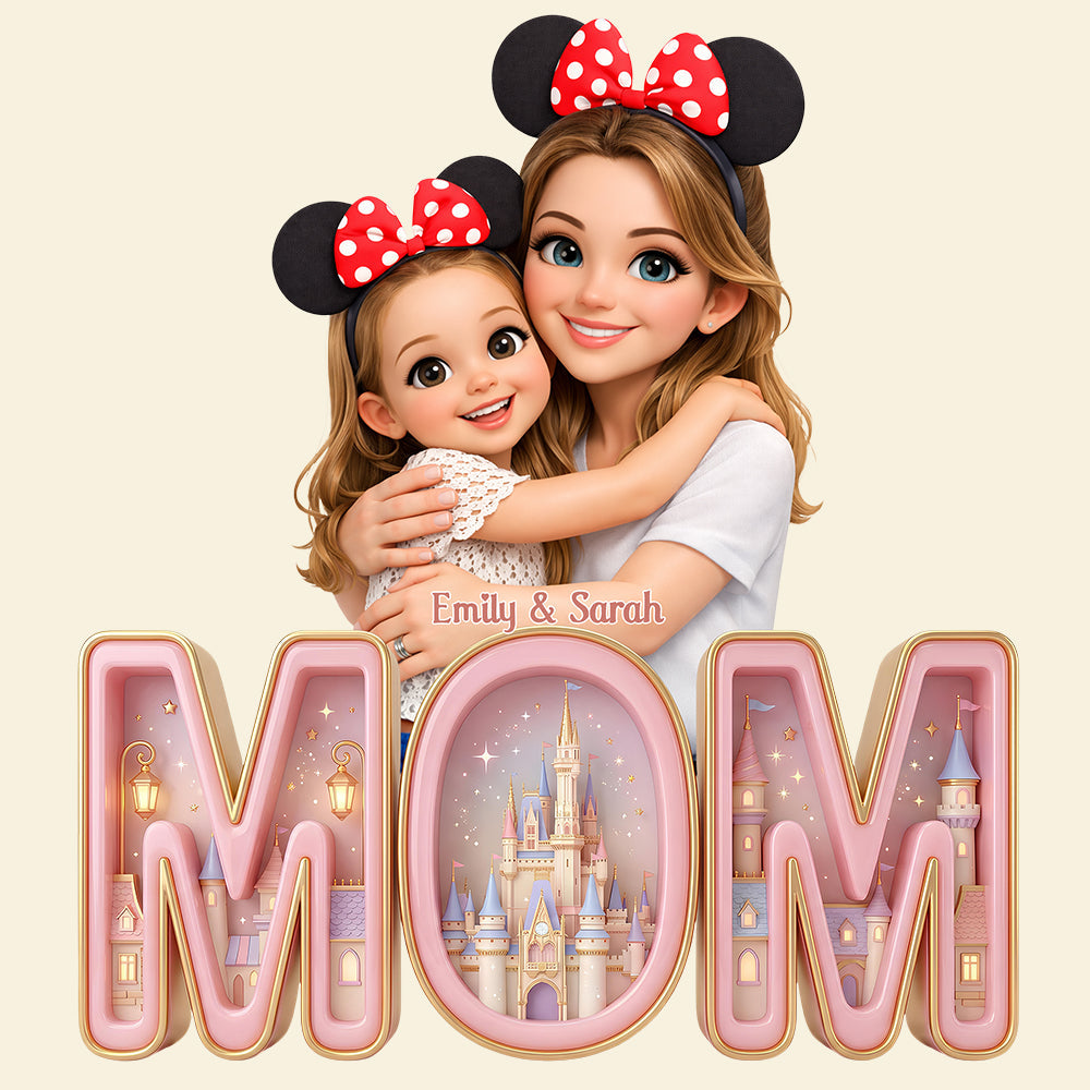 “A Mother's Love is Forever” - Custom Mom and Kids Acrylic Plaque - Personalized Gifts for Mom and Grandma Shaped Plaques PopCulturePrints