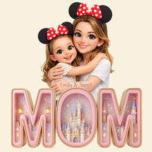 Load image into Gallery viewer, “A Mother's Love is Forever” - Custom Mom and Kids Acrylic Plaque - Personalized Gifts for Mom and Grandma Shaped Plaques PopCulturePrints
