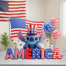 Load image into Gallery viewer, Celebrate Freedom – Independence Day Acrylic Plaque – Personalized Gift for Americans Shaped Plaques PopCulturePrints
