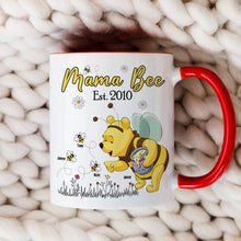 Load image into Gallery viewer, Mama Bee Personalized Coffee Mug for Mother&#39;s Day Coffee Mug PopCulturePrints
