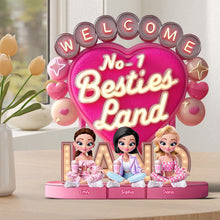 Load image into Gallery viewer, Welcome to Besties Land - Personalized Doll Plaque for Your Best Friends Shaped Plaques PopCulturePrints
