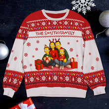 Load image into Gallery viewer, &quot;Celebrate Togetherness with Our Family Christmas Sweater&quot; - Customizable Ugly Sweater for Personalized Gifts AOP Products PopCulturePrints
