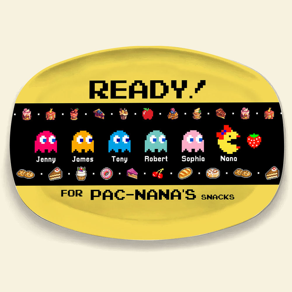 Custom Pac-Man Themed Resin Snack Plate Resin Plate PopCulturePrints