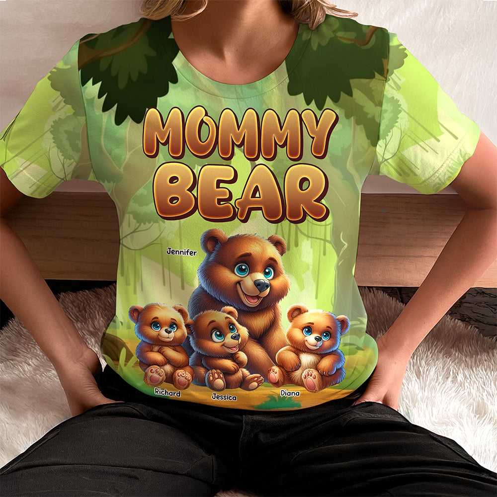 Grandma Bear - Personalized Gift for Grandma and Mom Shirt AOP Products PopCulturePrints