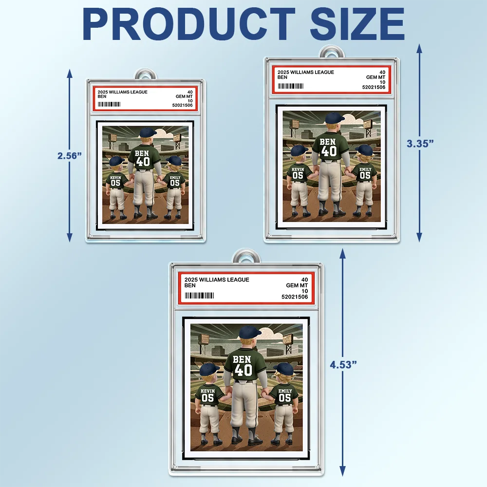 "Scoring You As Our Dad - A Home Run Gift!" - Personalized Acrylic Car Hanger for Dad, Grandpa & Sports Lovers Acrylic Car Hanger PopCulturePrints