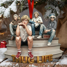 Load image into Gallery viewer, “Life&#39;s Too Short to be Serious” - Funny Friends Ornament, Personalized Christmas Gift Ornament PopCulturePrints
