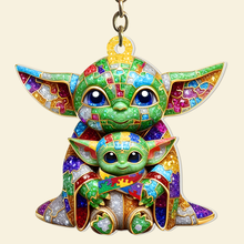 Load image into Gallery viewer, Embrace Love: Personalized Autism Mom Keychain - A Meaningful Gift for Mother&#39;s Day Keychains PopCulturePrints
