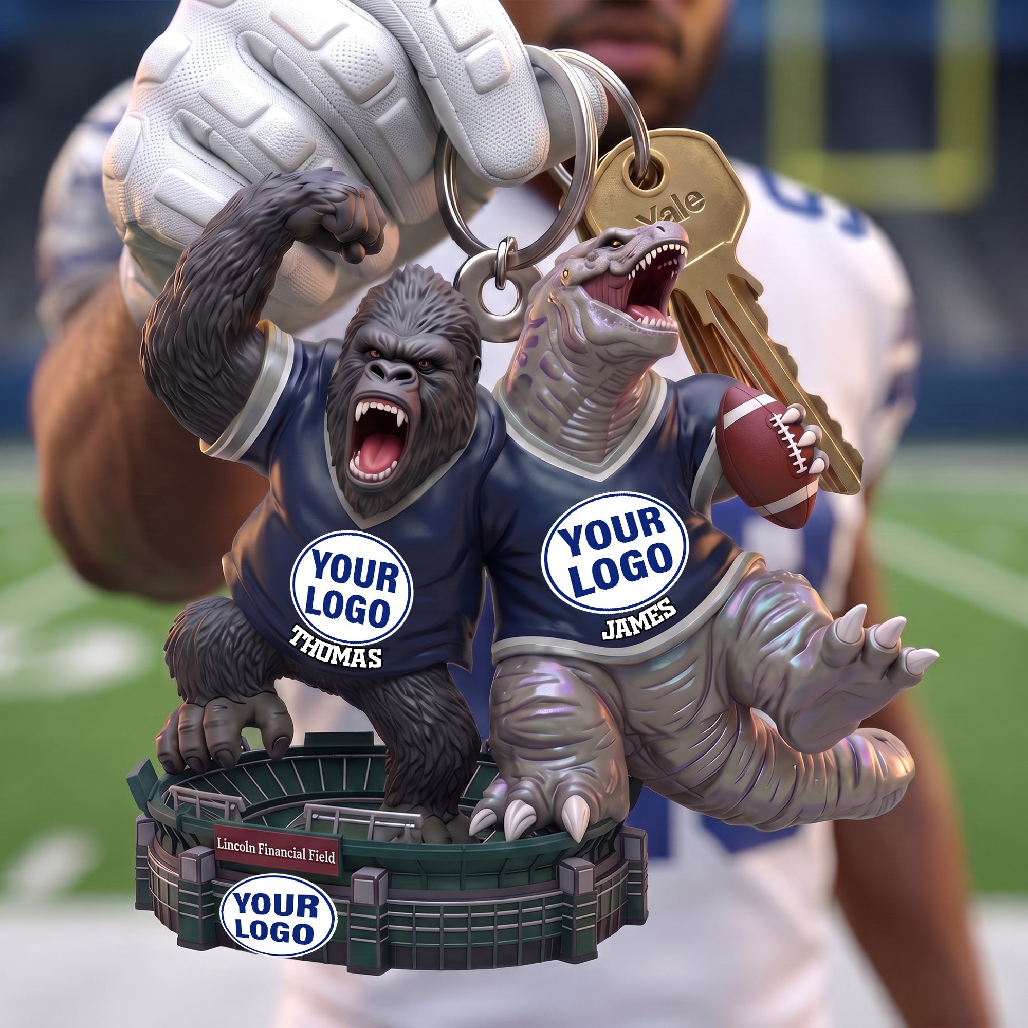 "Unleash Your Inner Champion!" - Sport Crashing Rival Acrylic Keychain - Personalized Gift for Sports Fans, Friends, Family