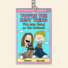 Load image into Gallery viewer, Customized Keychain for Couples – You’re the Best Thing Keychains PopCulturePrints

