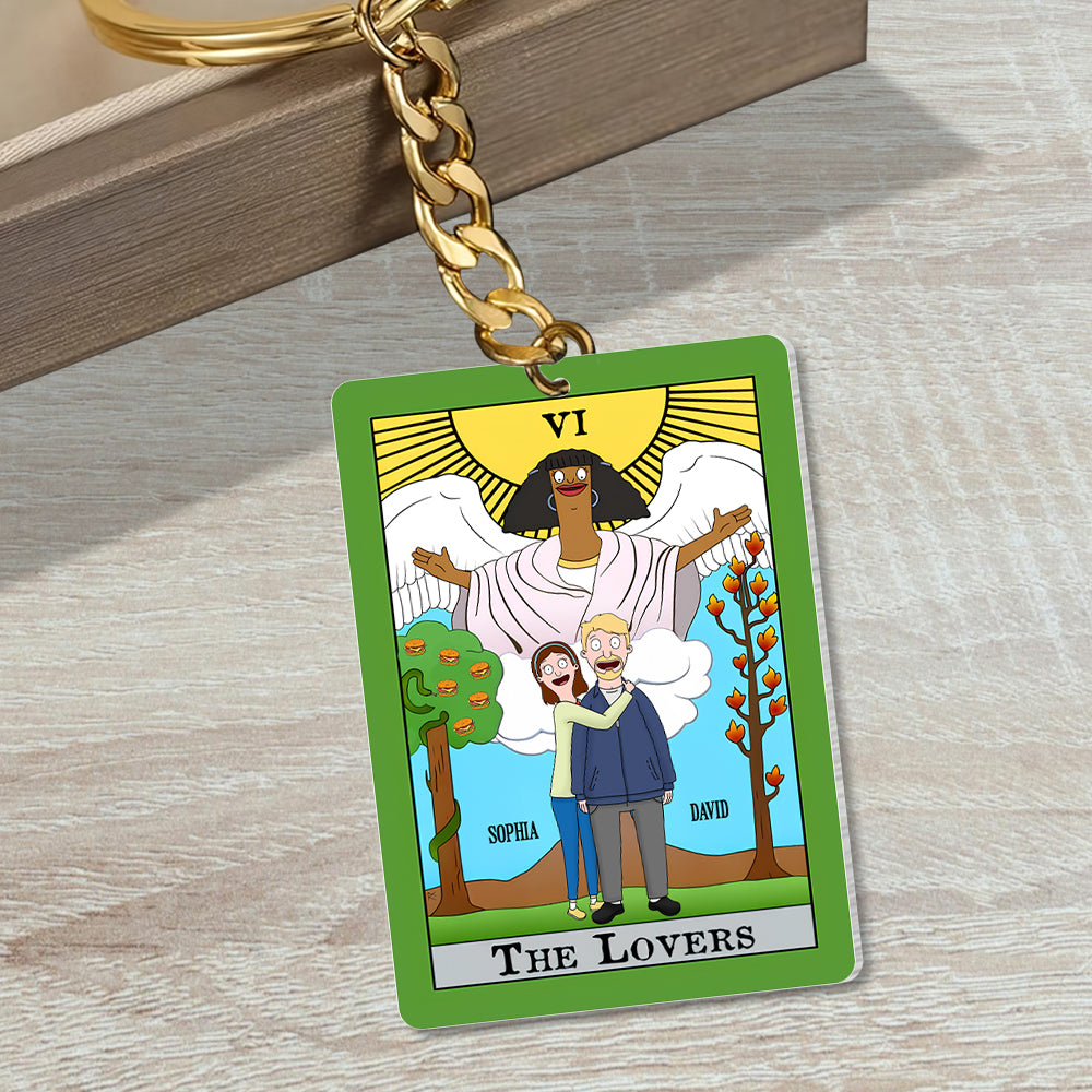Personalized Couple Keychain - The Lovers Keychains PopCulturePrints