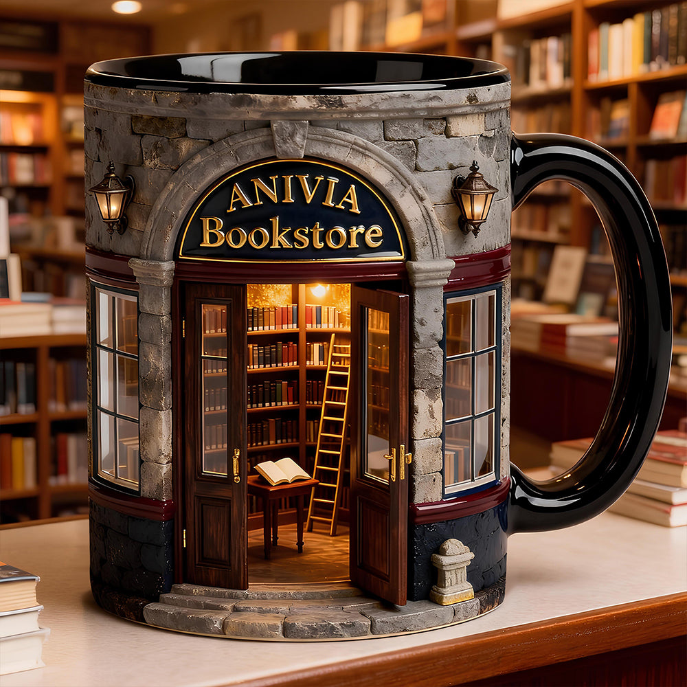 Quote: "For the Love of Books" - Bookstore Accent Mug, Personalized Gift for Book Lovers Coffee Mug PopCulturePrints