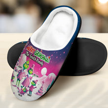 Load image into Gallery viewer, Personalized Grinch Family Christmas Slippers Shoes PopCulturePrints
