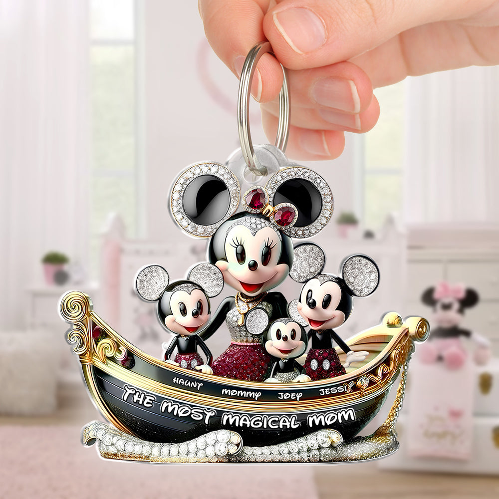 "The Most Magical Mom" - Personalized Keychain for Mom & Grandma Gift Keychains PopCulturePrints