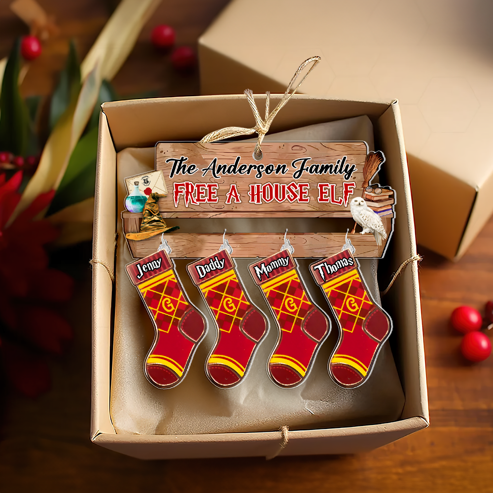 Custom Magic Family Christmas Ornaments - Personalized Stockings