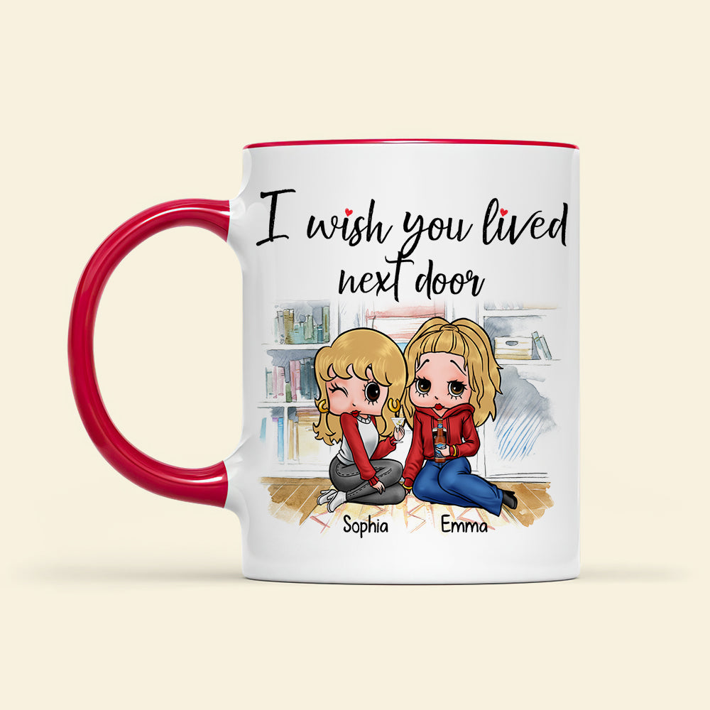 Personalized Best Friends Coffee Mug - Long Distance Friendship Gift Coffee Mug PopCulturePrints