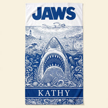 Load image into Gallery viewer, Ancient Shark Toile De Jouy Beach Towel, Personalized Gifts 03qhti180726 Beach Towel PopCulturePrints

