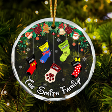 Load image into Gallery viewer, Personalized Family Christmas Ornament - Custom Stockings Design Ornament PopCulturePrints
