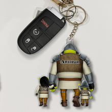 Load image into Gallery viewer, “Celebrate Dad with a Unique Touch!” - Green Dad Keychain, Personalized Gift for Dad, Grandpa, and Loved Ones Keychains PopCulturePrints

