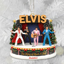 Load image into Gallery viewer, &quot;Celebrate the King of Rock N&#39; Roll with Personalized Elegance&quot; - Singer Fans Ornament, Custom Gift for Elvis Lovers Ornament PopCulturePrints
