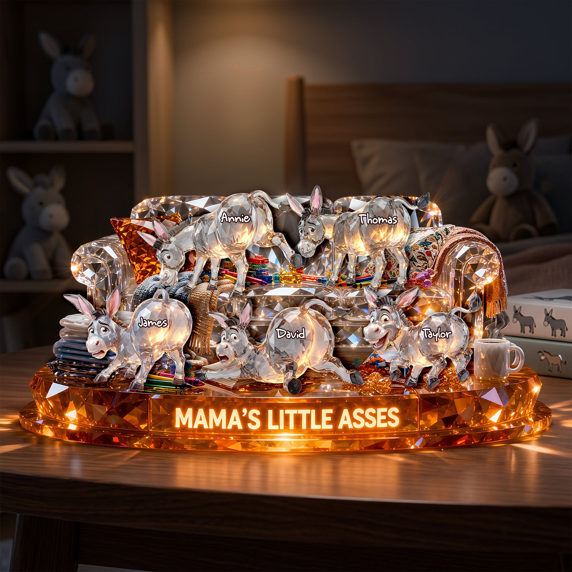 Mama's Little Asses - A Heartwarming Light Box Personalized Gift for Mom and Grandma Light Box PopCulturePrints