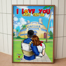 Load image into Gallery viewer, Personalized Couple Canvas Print - I Love You Just Saiyan Poster &amp; Canvas PopCulturePrints
