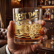 Load image into Gallery viewer, "Best Dad Ever" - Personalized Power Fist Drinking Glass - Custom Gift for Dads, Grandpas, and More Glass PopCulturePrints
